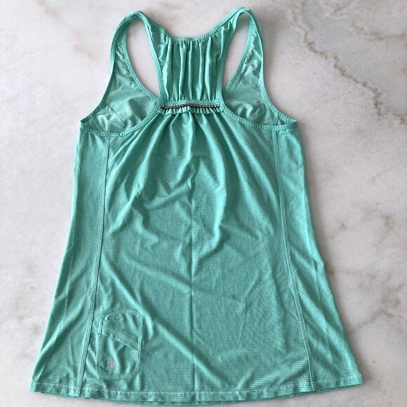Lululemon Run Silver Bullet Sleeveless Tech tank top (Menthol) mint green silver - Picture 6 of 9